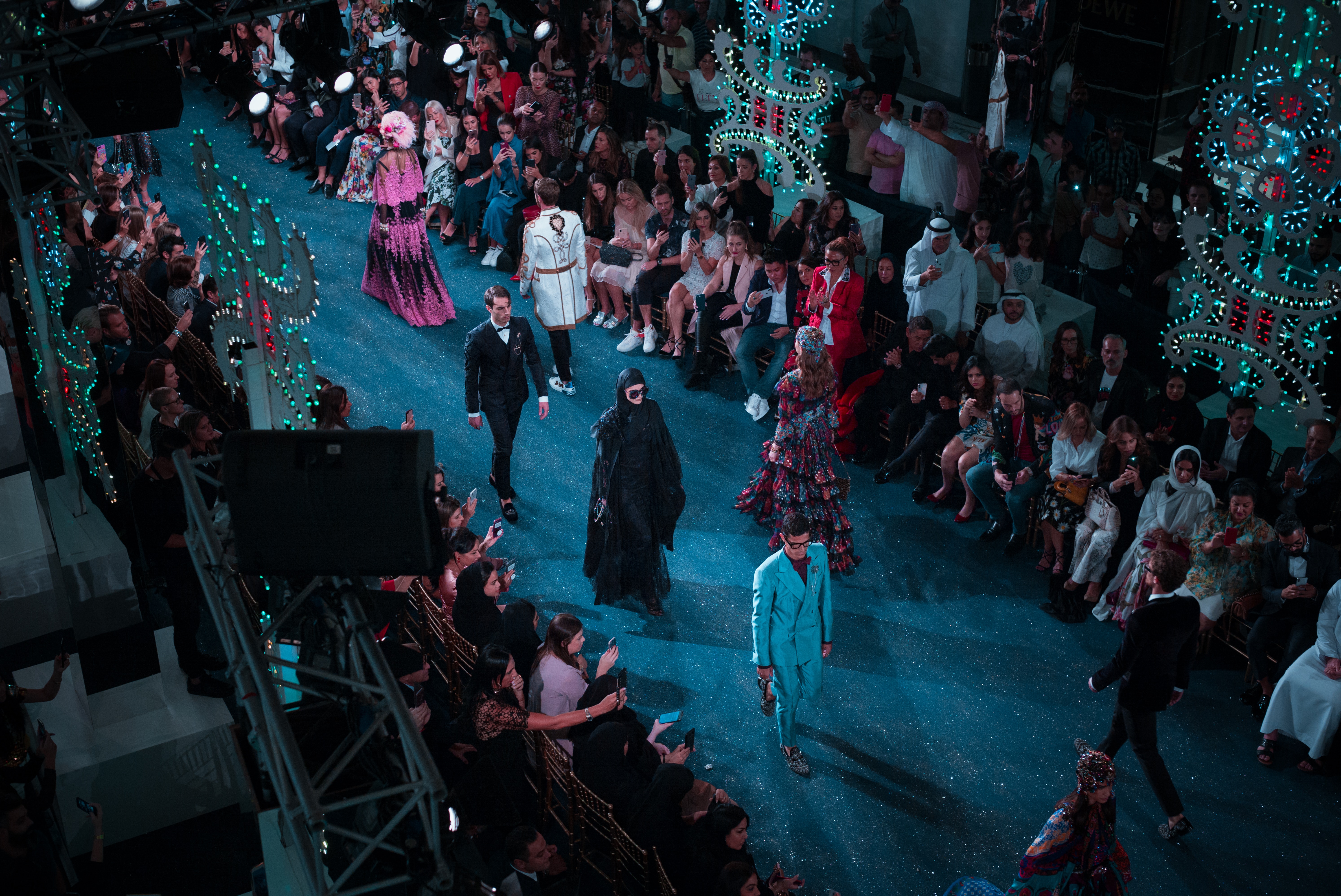 a runway displaying high-fashion